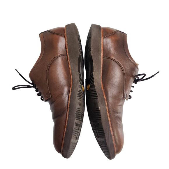 Samuel Hubbard Mens Founder Oxford Size 9.5 W Cognac Leather Vibram Comfort Lace - Picture 6 of 13
